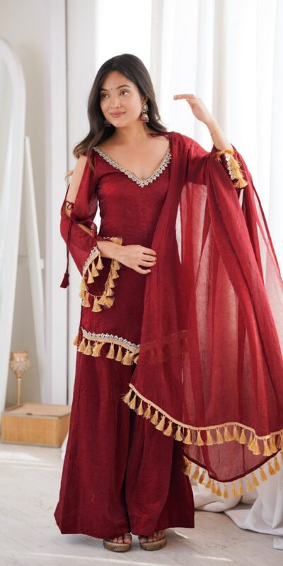 SRK 5357 Maroon Doremon Crush Salwar Suit Perfect for Wedding, Party, Traditional Day, Baisakhi, Karwa Chauth – . Exclusive Offer ₹2099. Delive | Casual Suits, Jump Suits, Creative suits, Designer Suits, Palazzo Suits, Party Wear Suits, Patiala Suits, Salwar suit, Straight Suits