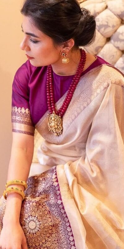 KPR 284 Off White Soft Lichi Silk Saree with Lace Work & Lace Border. Introductory Price ₹1549. Delivery 4-6 Working Days. Shop now. | Creative Sarees, Bollywood Sarees, Designer Sarees, Embroidered Sarees, Ethnic Saree, Modern Digital sarees, Party Wear Sarees, Sarees