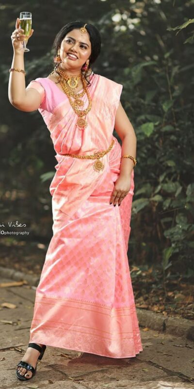 KPR 061 peach Soft Lichi Silk Saree with Lace Work & Lace Border. Introductory Price ₹1349. Delivery 4-6 Working Days. Shop now. | Creative Sarees, Bollywood Sarees, Designer Sarees, Embroidered Sarees, Ethnic Saree, Modern Digital sarees, Party Wear Sarees, Sarees