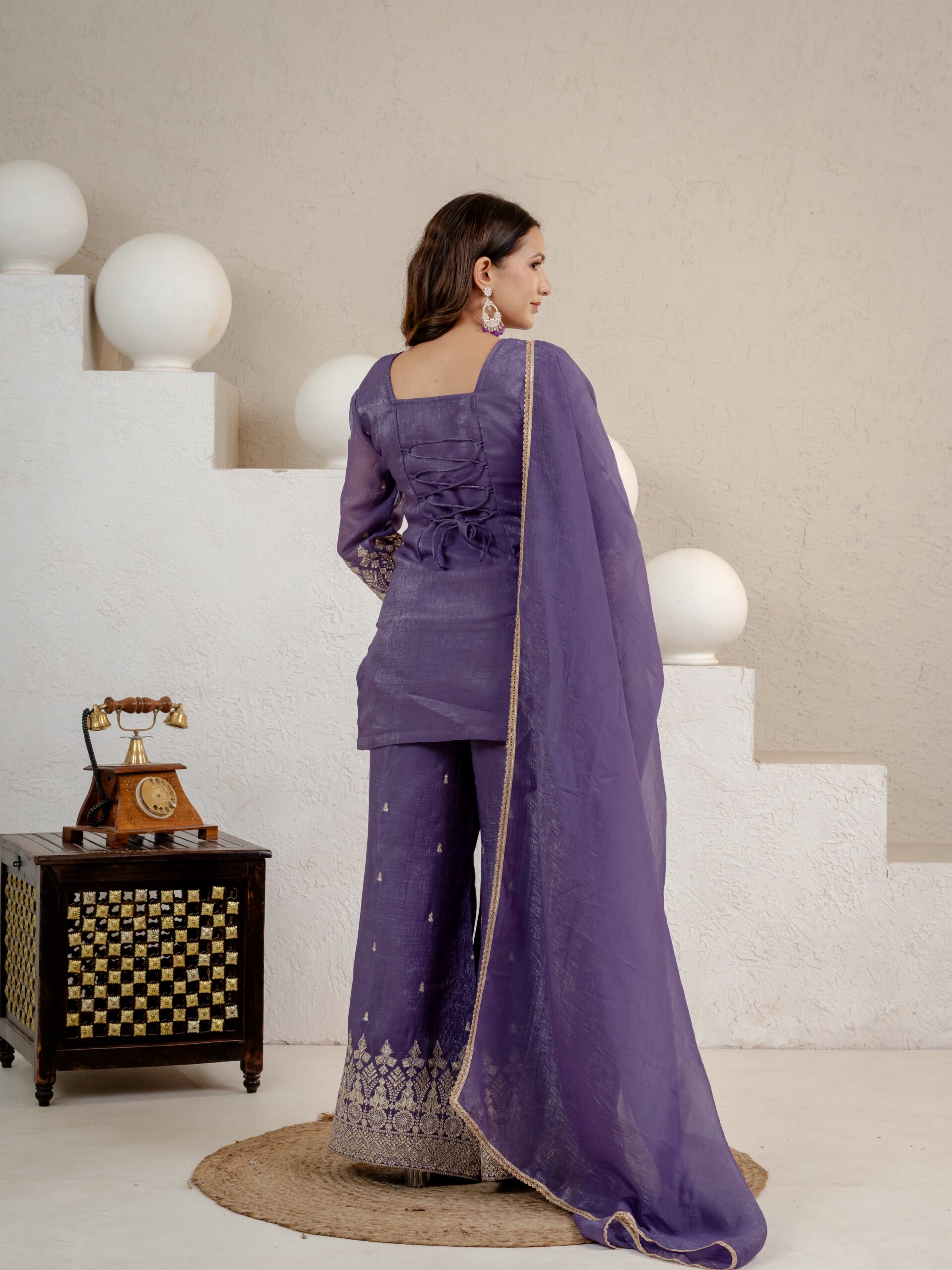 MD 3103 Lavender Crunchy Silk Salwar Suit with Embroidery Work & Sequins Work. Exclusive Offer ₹2399. Delivery 4-6 Working Days. Shop now. | Casual Suits, Jump Suits, Creative suits, Designer Suits, Palazzo Suits, Party Wear Suits, Patiala Suits, Salwar suit, Straight Suits