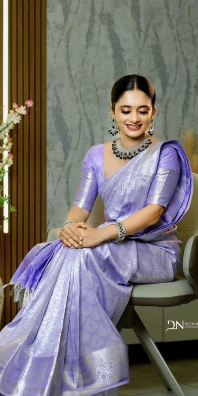 KPR 259 Lavender Soft Lichi Silk Saree with Lace Work & Lace Border. Introductory Price ₹1349. Delivery 4-6 Working Days. Shop now. | Creative Sarees, Bollywood Sarees, Designer Sarees, Embroidered Sarees, Ethnic Saree, Modern Digital sarees, Party Wear Sarees, Sarees