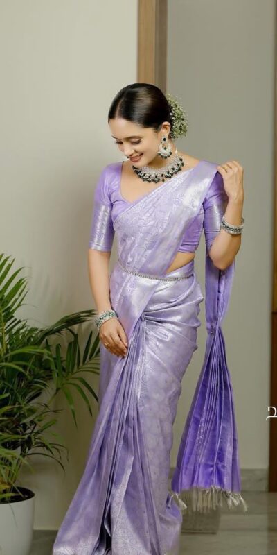 KPR 259 Lavender Soft Lichi Silk Saree with Lace Work & Lace Border. Introductory Price ₹1349. Delivery 4-6 Working Days. Shop now. | Creative Sarees, Bollywood Sarees, Designer Sarees, Embroidered Sarees, Ethnic Saree, Modern Digital sarees, Party Wear Sarees, Sarees