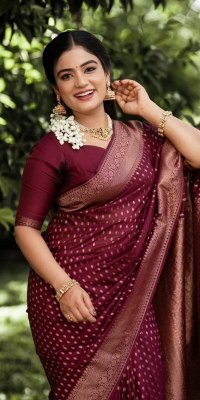 KPR 265 Maroon Soft Lichi Silk Saree with Lace Work & Lace Border. Introductory Price ₹1349. Delivery 4-6 Working Days. Shop now. | Creative Sarees, Bollywood Sarees, Designer Sarees, Embroidered Sarees, Ethnic Saree, Modern Digital sarees, Party Wear Sarees, Sarees