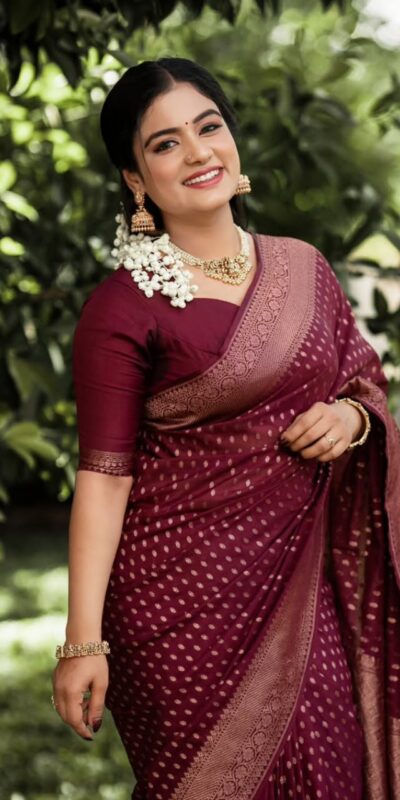 KPR 265 Maroon Soft Lichi Silk Saree with Lace Work & Lace Border. Introductory Price ₹1349. Delivery 4-6 Working Days. Shop now. | Creative Sarees, Bollywood Sarees, Designer Sarees, Embroidered Sarees, Ethnic Saree, Modern Digital sarees, Party Wear Sarees, Sarees