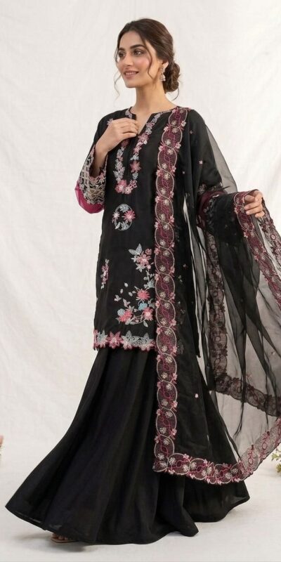 LG 2116 Black Crape Silk with Embroidery Work Salwar Suit . Introductory Price ₹2149. Delivery 4-6 Working Days. Shop now. | Casual Suits, Jump Suits, Creative suits, Designer Suits, Palazzo Suits, Party Wear Suits, Patiala Suits, Salwar suit, Straight Suits