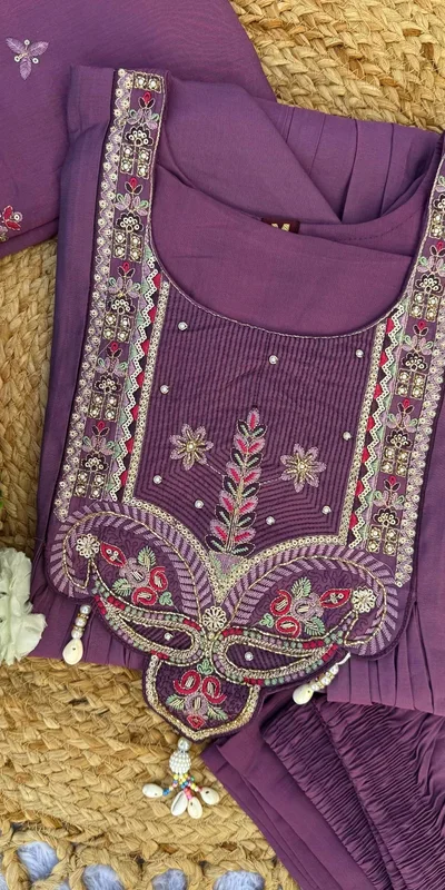 DIVA 136 Lavender in Viscose Roman Silk Embroidery Work & Hand Work Salwar Suit . Best Price ₹2099. Delivery 4-6 Working Days. Shop now. | Casual Suits, Jump Suits, Creative suits, Designer Suits, Palazzo Suits, Party Wear Suits, Patiala Suits, Salwar suit, Straight Suits