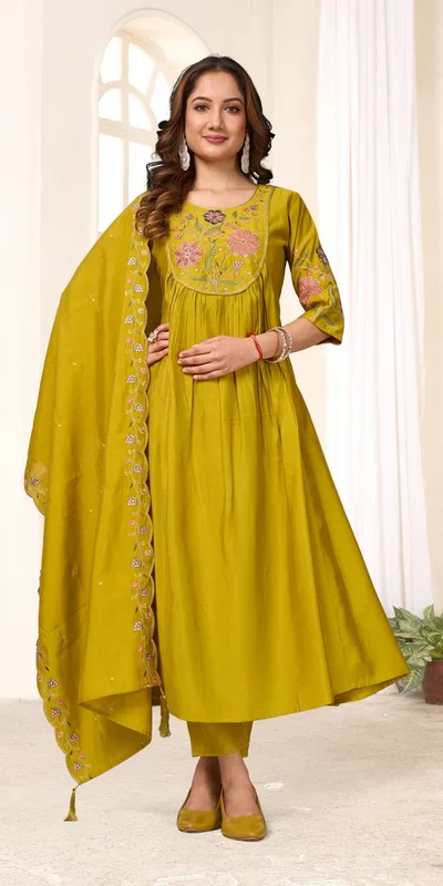 DIVA 136 Mustered in Viscose Roman Silk Embroidery Work & Hand Work Salwar Suit . Best Price ₹2099. Delivery 4-6 Working Days. Shop now. | Casual Suits, Jump Suits, Creative suits, Designer Suits, Palazzo Suits, Party Wear Suits, Patiala Suits, Salwar suit, Straight Suits
