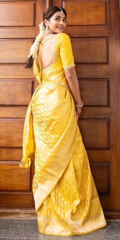 KPR 248 Yellow Soft Lichi Silk Saree with Lace Work & Lace Border. Introductory Price ₹1349. Delivery 4-6 Working Days. Shop now. | Creative Sarees, Bollywood Sarees, Designer Sarees, Embroidered Sarees, Ethnic Saree, Modern Digital sarees, Party Wear Sarees, Sarees