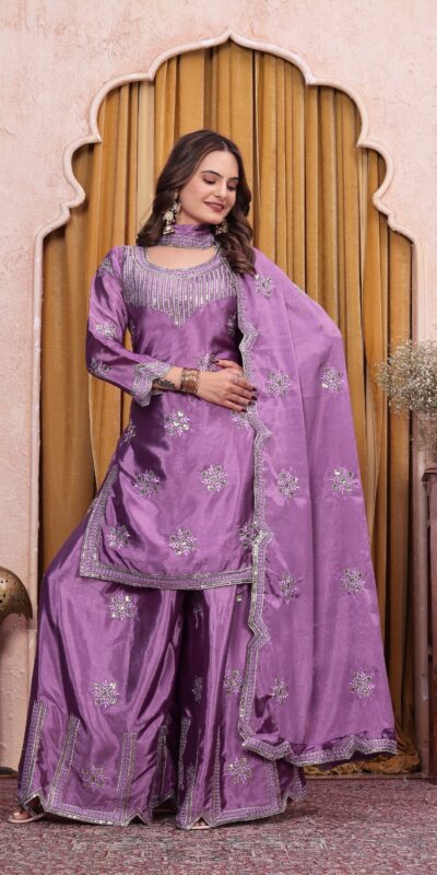 FE 142 Lavender in Chinon Embroidery Work & Sequins Work Salwar Suit . Special Price ₹2149. Delivery 4-6 Working Days. Shop now. | Casual Suits, Jump Suits, Creative suits, Designer Suits, Palazzo Suits, Party Wear Suits, Patiala Suits, Salwar suit, Straight Suits
