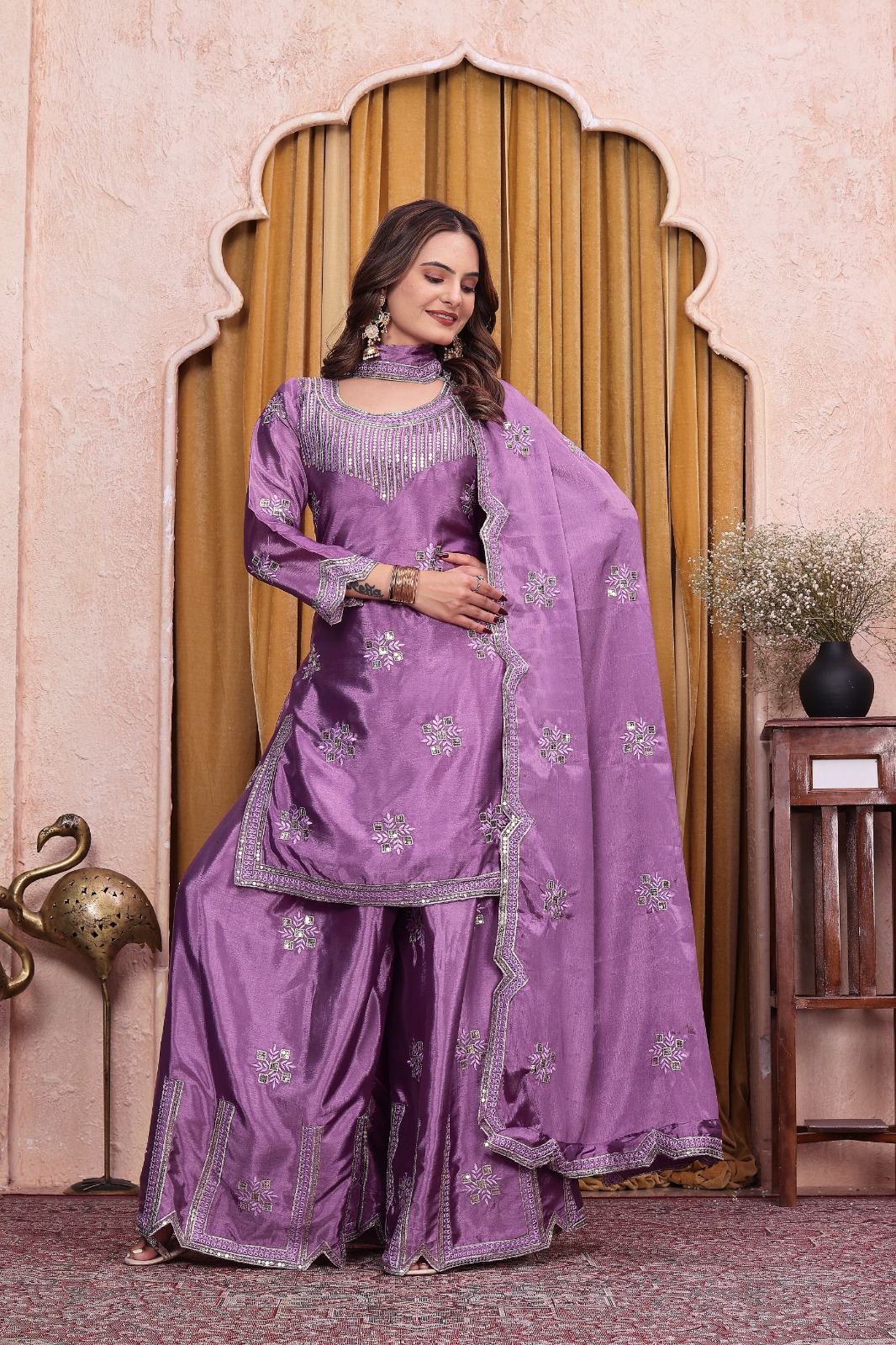 FE 142 Lavender in Chinon Embroidery Work & Sequins Work Salwar Suit . Special Price ₹2149. Delivery 4-6 Working Days. Shop now. | Casual Suits, Jump Suits, Creative suits, Designer Suits, Palazzo Suits, Party Wear Suits, Patiala Suits, Salwar suit, Straight Suits