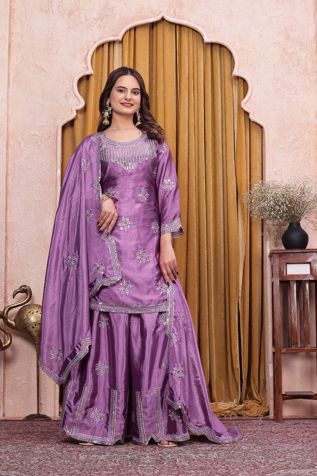 FE 142 Lavender in Chinon Embroidery Work & Sequins Work Salwar Suit . Special Price ₹2149. Delivery 4-6 Working Days. Shop now. | Casual Suits, Jump Suits, Creative suits, Designer Suits, Palazzo Suits, Party Wear Suits, Patiala Suits, Salwar suit, Straight Suits