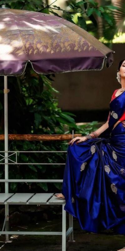 KP 2053 Blue in Soft Lichi Silk Jacquard Work Designer Work Saree . Exclusive Offer ₹1249. Delivery 4-6 Working Days. Shop now. | Creative Sarees, Bollywood Sarees, Designer Sarees, Embroidered Sarees, Ethnic Saree, Modern Digital sarees, Party Wear Sarees, Sarees