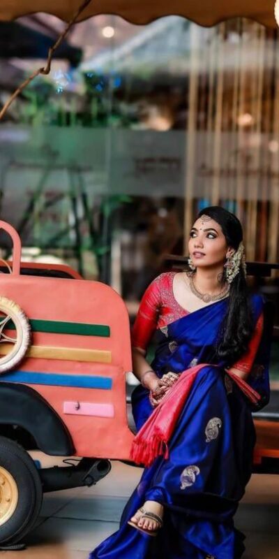 KP 2053 Blue in Soft Lichi Silk Jacquard Work Designer Work Saree . Exclusive Offer ₹1249. Delivery 4-6 Working Days. Shop now. | Creative Sarees, Bollywood Sarees, Designer Sarees, Embroidered Sarees, Ethnic Saree, Modern Digital sarees, Party Wear Sarees, Sarees
