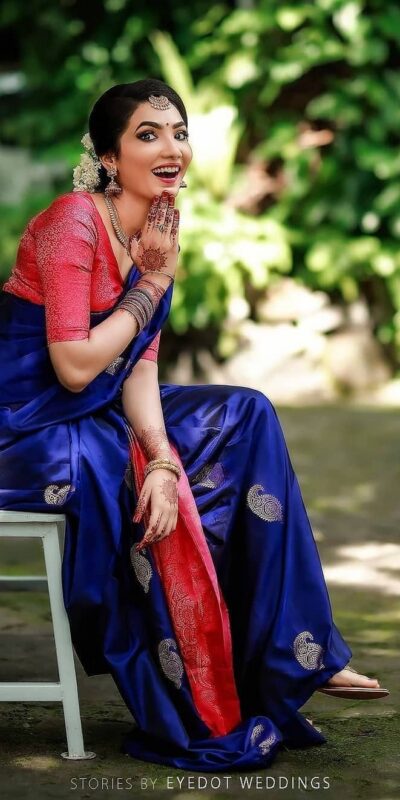 KP 2053 Blue in Soft Lichi Silk Jacquard Work Designer Work Saree . Exclusive Offer ₹1249. Delivery 4-6 Working Days. Shop now. | Creative Sarees, Bollywood Sarees, Designer Sarees, Embroidered Sarees, Ethnic Saree, Modern Digital sarees, Party Wear Sarees, Sarees