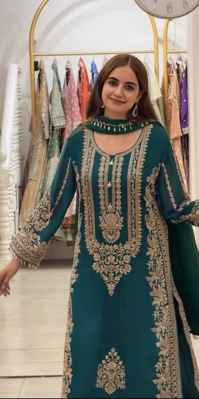 SR 1716 Teal Colour Faux Georgette Salwar Suit with Lace Work. Introductory Price ₹2449. Delivery 4-6 Working Days. Shop now. | Casual Suits, Jump Suits, Creative suits, Designer Suits, Palazzo Suits, Party Wear Suits, Patiala Suits, Salwar suit, Straight Suits