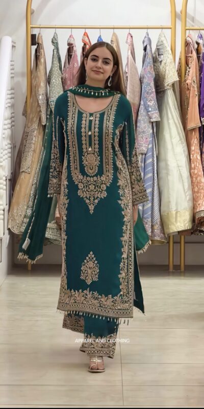 SR 1716 Teal Colour Faux Georgette Salwar Suit with Lace Work. Introductory Price ₹2449. Delivery 4-6 Working Days. Shop now. | Casual Suits, Jump Suits, Creative suits, Designer Suits, Palazzo Suits, Party Wear Suits, Patiala Suits, Salwar suit, Straight Suits