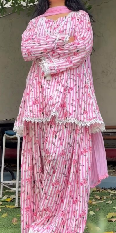 NSR 905 Pink Pure Natural Crep Salwar Suit with Moti Work & Embroidery Work. Affordable Price ₹2149. Delivery 4-6 Working Days. Shop now. | Casual Suits, Jump Suits, Creative suits, Designer Suits, Palazzo Suits, Party Wear Suits, Patiala Suits, Salwar suit, Straight Suits
