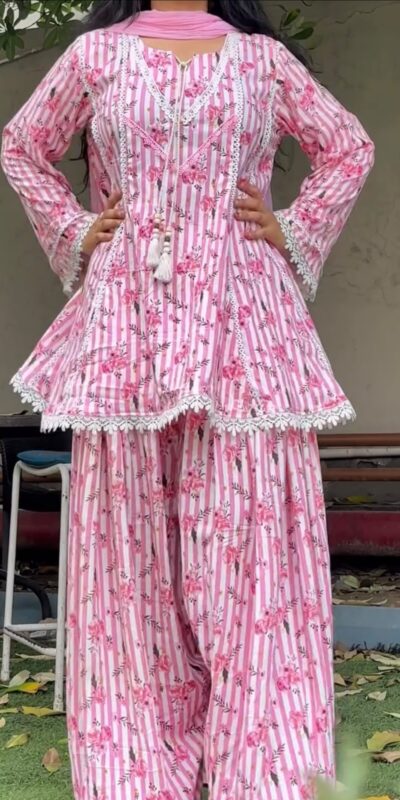 NSR 905 Pink Pure Natural Crep Salwar Suit with Moti Work & Embroidery Work. Affordable Price ₹2149. Delivery 4-6 Working Days. Shop now. | Casual Suits, Jump Suits, Creative suits, Designer Suits, Palazzo Suits, Party Wear Suits, Patiala Suits, Salwar suit, Straight Suits