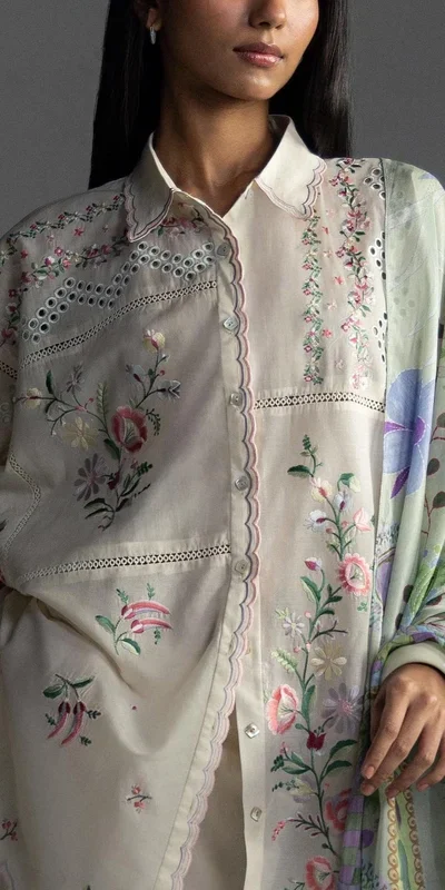 FC 1228 Cream Cambric Cotton Salwar Suit with Digital Print & Embroidery Work. Festive Deal ₹2499. Delivery 4-6 Working Days. Shop now. | Casual Suits, Jump Suits, Creative suits, Designer Suits, Palazzo Suits, Party Wear Suits, Patiala Suits, Salwar suit, Straight Suits