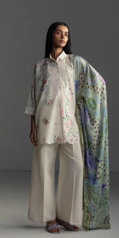 FC 1228 Cream Cambric Cotton Salwar Suit with Digital Print & Embroidery Work. Festive Deal ₹2499. Delivery 4-6 Working Days. Shop now. | Casual Suits, Jump Suits, Creative suits, Designer Suits, Palazzo Suits, Party Wear Suits, Patiala Suits, Salwar suit, Straight Suits