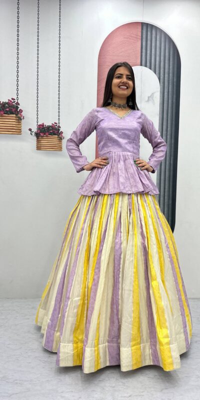 PC 573 Lavender in Jacquard Silk Designer Work Lehenga Choli . Introductory Price ₹2249. Delivery 4-6 Working Days. Shop now. | Bollywood Lehenga, Creative Lehenga, Designer Lehenga, Embroidered Lehenga, Lehenga, Party Wear Lehenga