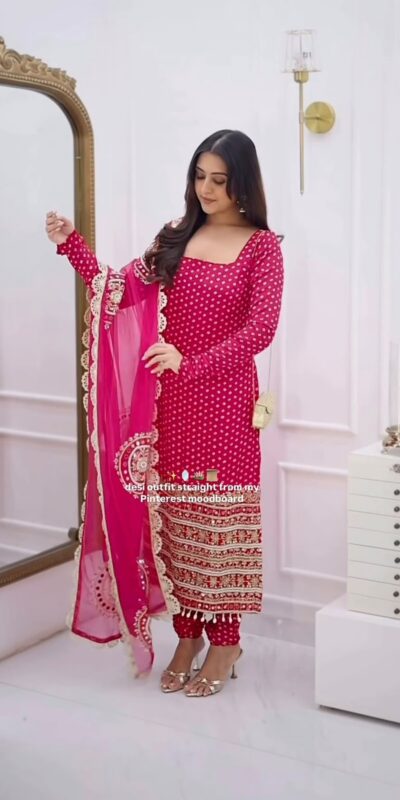 NSR 912 Pink Faux Georgette Salwar Suit with Mirror Work & Embroidery Work. Get it for ₹2349. Delivery 4-6 Working Days. Shop now. | Casual Suits, Jump Suits, Creative suits, Designer Suits, Palazzo Suits, Party Wear Suits, Patiala Suits, Salwar suit, Straight Suits