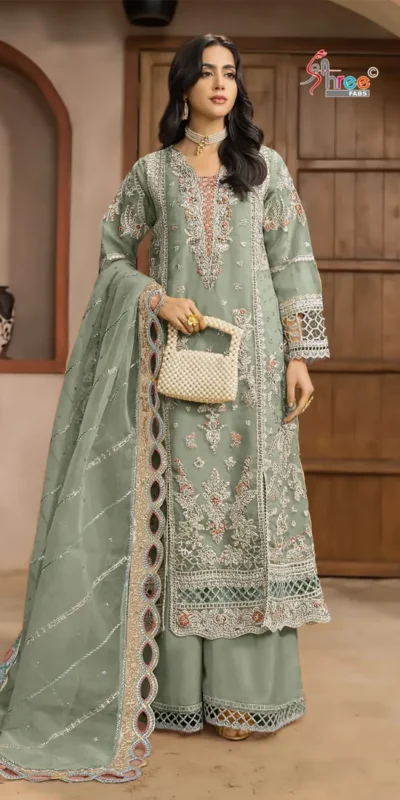 FC 1232 Pista| Chiffon Salwar Suit with Embroidery Work & Sequins Work. Introductory Price ₹2649. Delivery 4-6 Working Days. Shop now. | Casual Suits, Jump Suits, Creative suits, Designer Suits, Palazzo Suits, Party Wear Suits, Patiala Suits, Salwar suit, Straight Suits