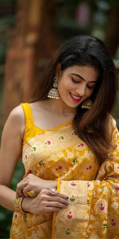 KP 6080 Yellow Soft Lichi Silk Saree with Lace Work & Lace Border. Introductory Price ₹1649. Delivery 4-6 Working Days. Shop now. | Creative Sarees, Bollywood Sarees, Designer Sarees, Embroidered Sarees, Ethnic Saree, Modern Digital sarees, Party Wear Sarees, Sarees