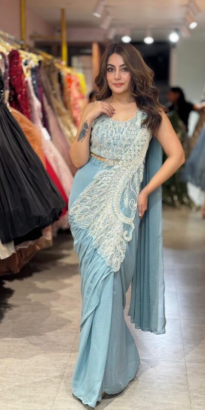 ST 1194 Sky Blue Soft Rangoli Silk Saree with Embroidery Work & Lace Work. Special Price ₹2299. Delivery 4-6 Working Days. Shop now. | Creative Sarees, Bollywood Sarees, Designer Sarees, Embroidered Sarees, Ethnic Saree, Modern Digital sarees, Party Wear Sarees, Sarees