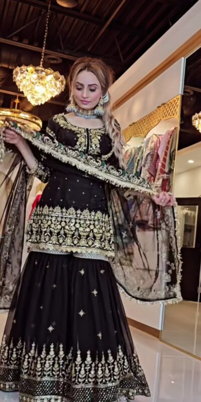 NF 1246 Black Faux Georgette Salwar Suit with Mirror Work & Embroidery Work. Get it for ₹2449. Delivery 4-6 Working Days. Shop now. | Casual Suits, Jump Suits, Creative suits, Designer Suits, Palazzo Suits, Party Wear Suits, Patiala Suits, Salwar suit, Straight Suits