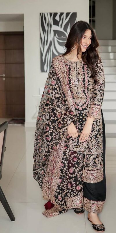 KF 1666 Black Faux Georgette Salwar Suit with Mirror Work & Embroidery Work. Get it for ₹2999. Delivery 4-6 Working Days. Shop now. | Casual Suits, Jump Suits, Creative suits, Designer Suits, Palazzo Suits, Party Wear Suits, Patiala Suits, Salwar suit, Straight Suits