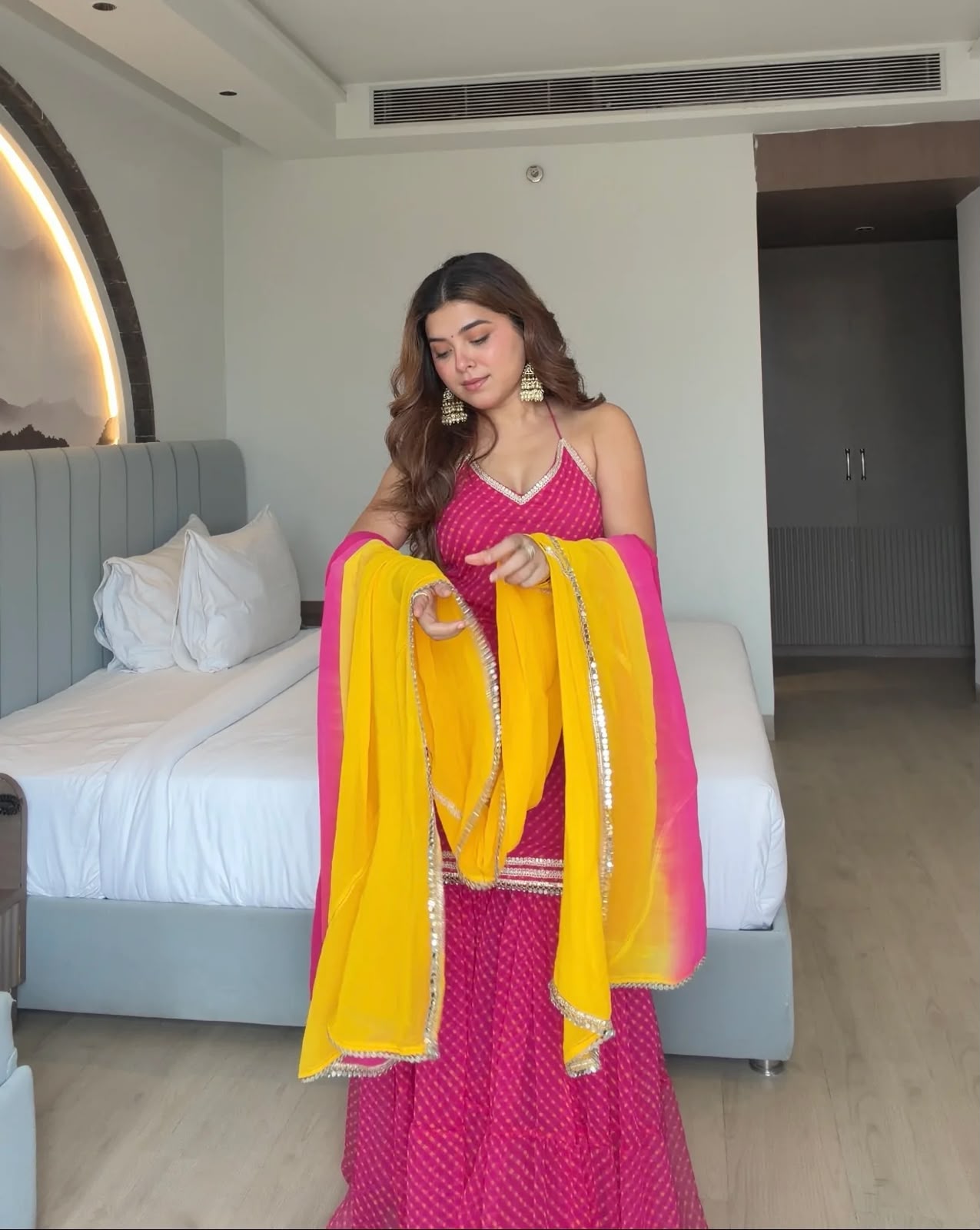 KD 1639 Pink | Faux Georgette Salwar Suit with Mirror Work & Embroidery Work. Get it for ₹2399. Delivery 4-6 Working Days. Shop now. | Casual Suits, Jump Suits, Creative suits, Designer Suits, Palazzo Suits, Party Wear Suits, Patiala Suits, Salwar suit, Straight Suits