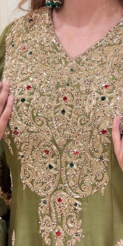 NSR 906 Mehandi Roman Silk Salwar Suit with Sequins Work & Embroidery Work. Available at ₹2449 only. Delivery 4-6 Working Days. Shop now. | Casual Suits, Jump Suits, Creative suits, Designer Suits, Palazzo Suits, Party Wear Suits, Patiala Suits, Salwar suit, Straight Suits