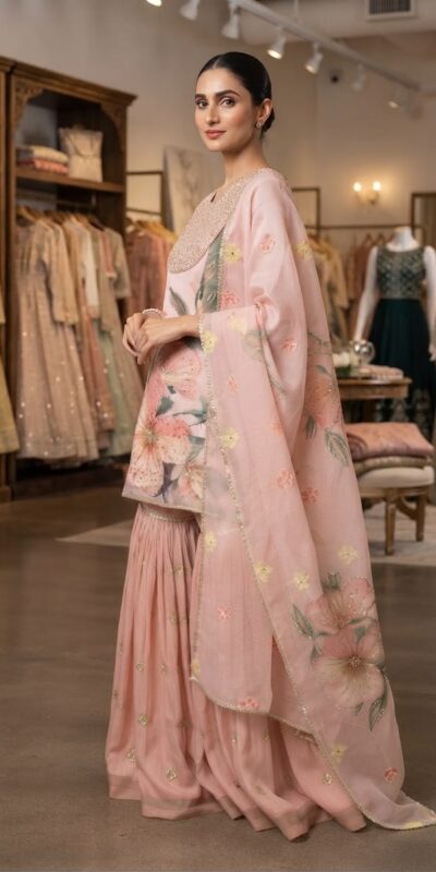 LG 2130 Peach Soft Organza Salwar Suit with Embroidery Work & Cut Work. Available at ₹2399 only. Delivery 4-6 Working Days. Shop now. | Casual Suits, Jump Suits, Creative suits, Designer Suits, Palazzo Suits, Party Wear Suits, Patiala Suits, Salwar suit, Straight Suits