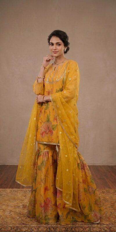LG 2129 Yellow Soft Organza Salwar Suit with Embroidery Work & Cut Work. Available at ₹2499 only. Delivery 4-6 Working Days. Shop now. | Casual Suits, Jump Suits, Creative suits, Designer Suits, Palazzo Suits, Party Wear Suits, Patiala Suits, Salwar suit, Straight Suits