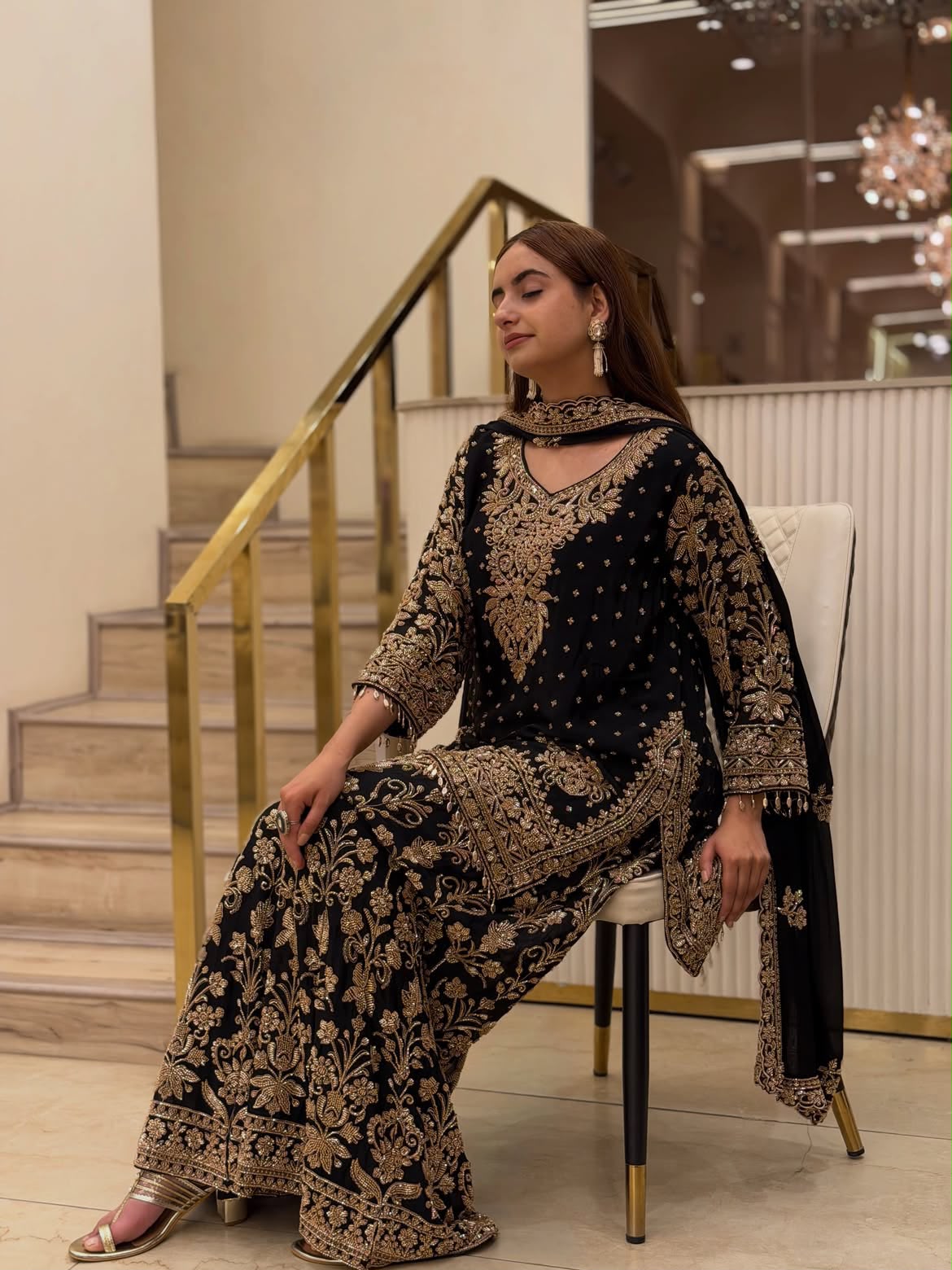 KF 1733 Black Faux Georgette Salwar Suit with Mirror Work & Embroidery Work. Get it for ₹2849. Delivery 4-6 Working Days. Shop now. | Casual Suits, Jump Suits, Creative suits, Designer Suits, Palazzo Suits, Party Wear Suits, Patiala Suits, Salwar suit, Straight Suits