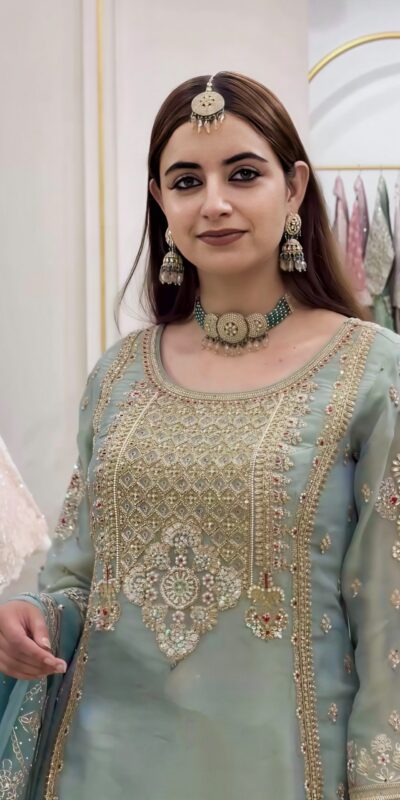NSR 904 Dusty Blue Faux Georgette Salwar Suit with Mirror Work & Embroidery Work. Get it for ₹2399. Delivery 4-6 Working Days. Shop now. | Casual Suits, Jump Suits, Creative suits, Designer Suits, Palazzo Suits, Party Wear Suits, Patiala Suits, Salwar suit, Straight Suits