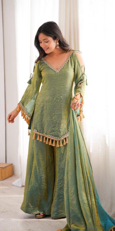 SRK 5357 Green Doremon Crush Salwar Suit Perfect for Wedding, Party, Traditional Day, Baisakhi, Karwa Chauth – . Exclusive Offer ₹2099. Delive | Casual Suits, Jump Suits, Creative suits, Designer Suits, Palazzo Suits, Party Wear Suits, Patiala Suits, Salwar suit, Straight Suits