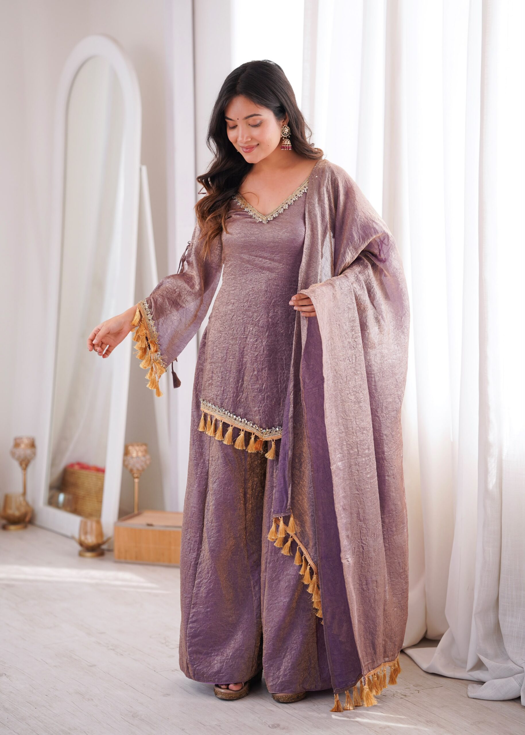 SRK 5357 Lavender Doremon Crush Salwar Suit Perfect for Wedding, Party, Traditional Day, Baisakhi, Karwa Chauth – . Exclusive Offer ₹2099. Delive | Casual Suits, Jump Suits, Creative suits, Designer Suits, Palazzo Suits, Party Wear Suits, Patiala Suits, Salwar suit, Straight Suits