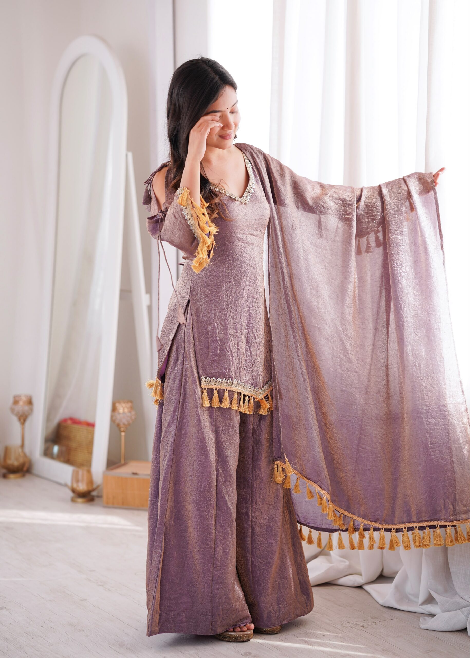 SRK 5357 Lavender Doremon Crush Salwar Suit Perfect for Wedding, Party, Traditional Day, Baisakhi, Karwa Chauth – . Exclusive Offer ₹2099. Delive | Casual Suits, Jump Suits, Creative suits, Designer Suits, Palazzo Suits, Party Wear Suits, Patiala Suits, Salwar suit, Straight Suits
