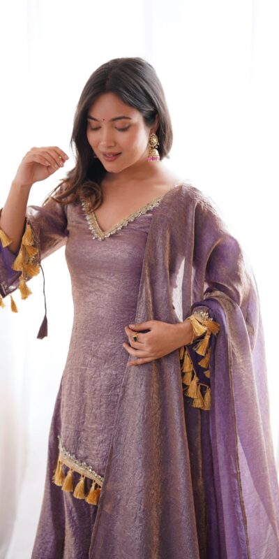 SRK 5357 Lavender Doremon Crush Salwar Suit Perfect for Wedding, Party, Traditional Day, Baisakhi, Karwa Chauth – . Exclusive Offer ₹2099. Delive | Casual Suits, Jump Suits, Creative suits, Designer Suits, Palazzo Suits, Party Wear Suits, Patiala Suits, Salwar suit, Straight Suits