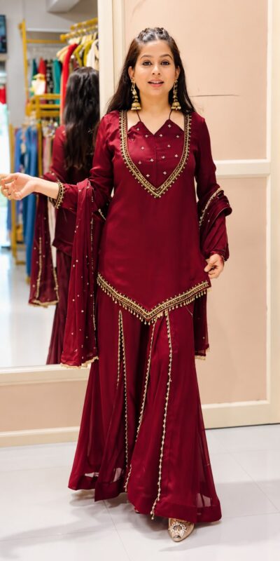 JF 054 Maroon Color Roman Silk Salwar Suit with Embroidery Work. Available at ₹2399 only. Delivery 4-6 Working Days. Shop now. | Casual Suits, Jump Suits, Creative suits, Designer Suits, Palazzo Suits, Party Wear Suits, Patiala Suits, Salwar suit, Straight Suits
