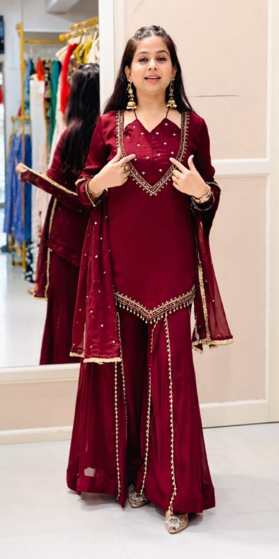 JF 054 Maroon Color Roman Silk Salwar Suit with Embroidery Work. Available at ₹2399 only. Delivery 4-6 Working Days. Shop now. | Casual Suits, Jump Suits, Creative suits, Designer Suits, Palazzo Suits, Party Wear Suits, Patiala Suits, Salwar suit, Straight Suits