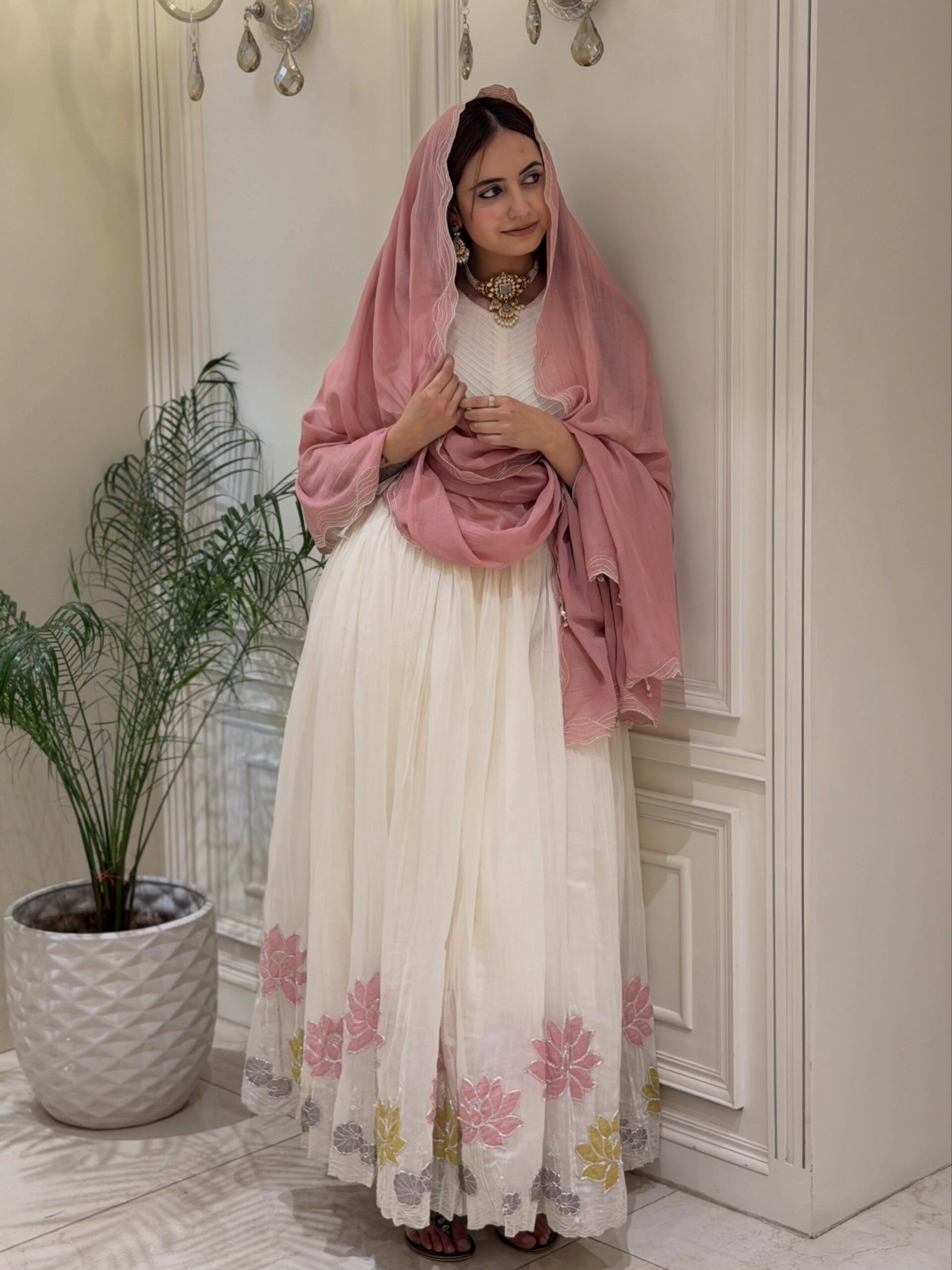 NSR 911 White Faux Georgette Gown Perfect for Wedding, Party, Raksha Bandhan, Temple Visit, Onam – . Get it for ₹2399. Delivery 4-6 Working Days. Shop now | Bollywood Gowns, Creative Gowns, Designer Gowns, Embroidered Gowns, Gowns, Party Wear Gowns