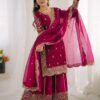 ZSR 3167 Pink Fendy Silk Salwar Suitwith Embroidery Work & Lace Work. Now at just ₹2149. Delivery 4-6 Working Days. Shop now. | Casual Suits, Jump Suits, Creative suits, Designer Suits, Palazzo Suits, Party Wear Suits, Patiala Suits, Salwar suit, Straight Suits