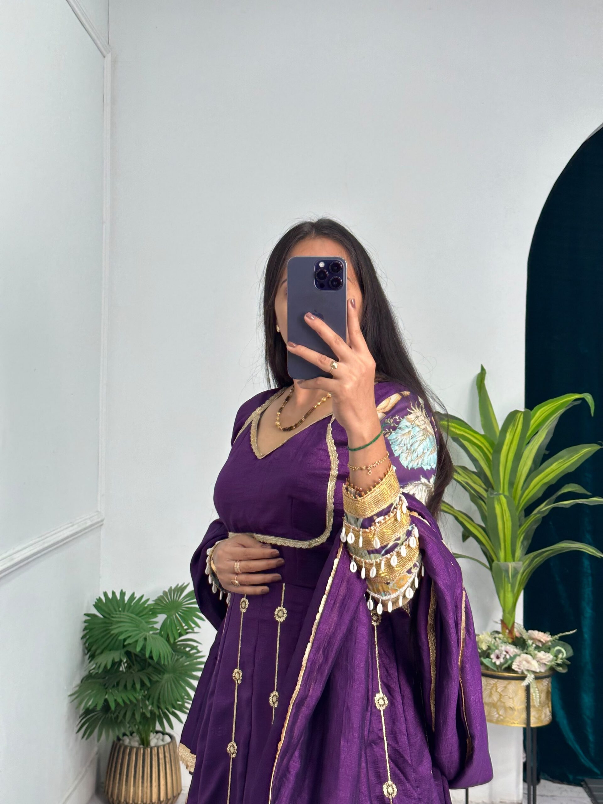 ST 1039 in Purple Blooming Vichitra Zari Work & Embroidery Work Gown . Festive Deal ₹2399. Delivery 4-6 Working Days. Shop now. | Bollywood Gowns, Creative Gowns, Designer Gowns, Embroidered Gowns, Gowns, Party Wear Gowns