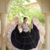 KA 5071 Black Rayon Embroidery Work & Cowrie Work Lehenga Choli . Grab it for ₹2849. Delivery 4-6 Working Days. Shop now. | Bollywood Lehenga, Creative Lehenga, Designer Lehenga, Embroidered Lehenga, Lehenga, Party Wear Lehenga