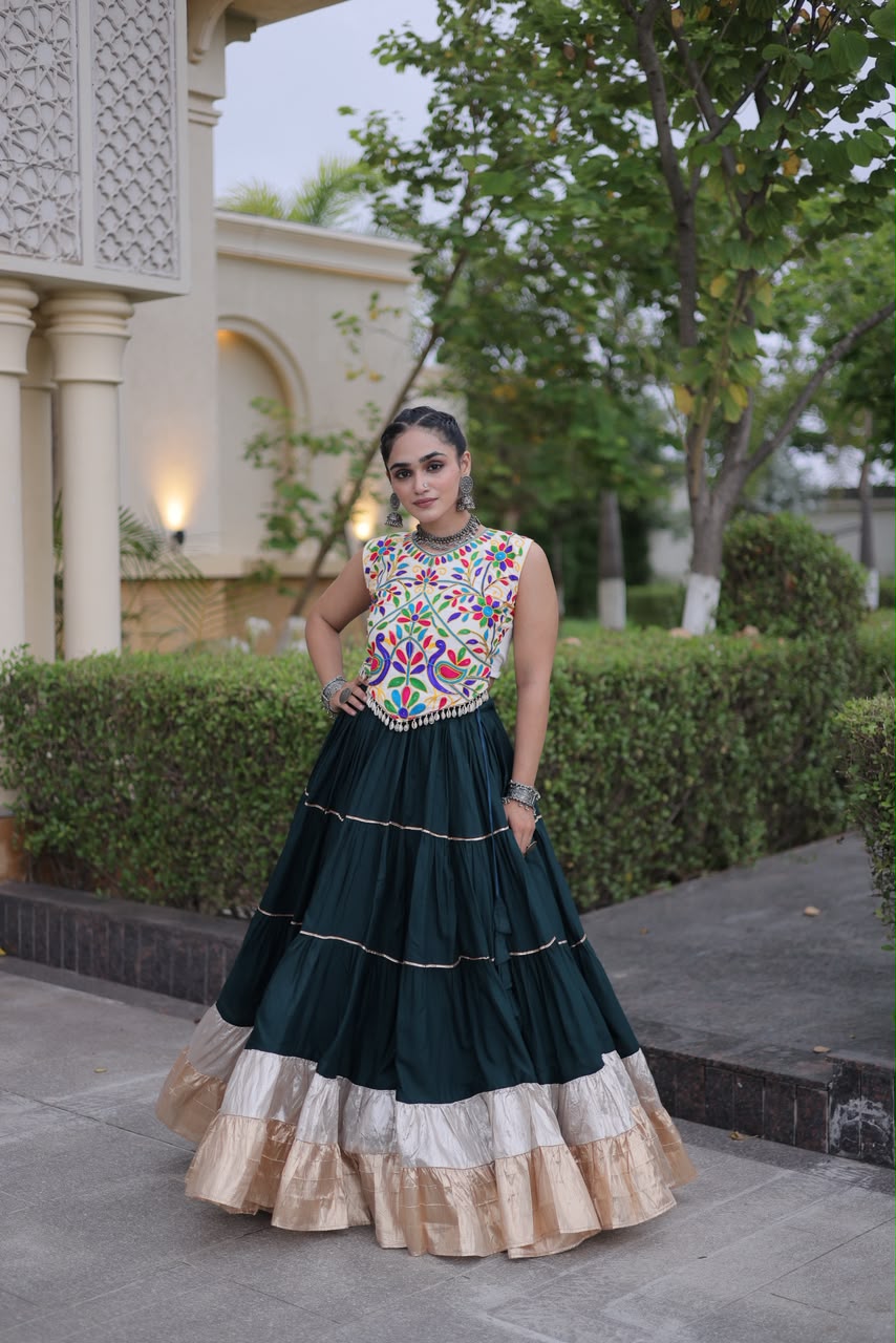 KA 5071 Teal Colour Rayon Embroidery Work & Cowrie Work Lehenga Choli . Grab it for ₹2849. Delivery 4-6 Working Days. Shop now. | Bollywood Lehenga, Creative Lehenga, Designer Lehenga, Embroidered Lehenga, Lehenga, Party Wear Lehenga