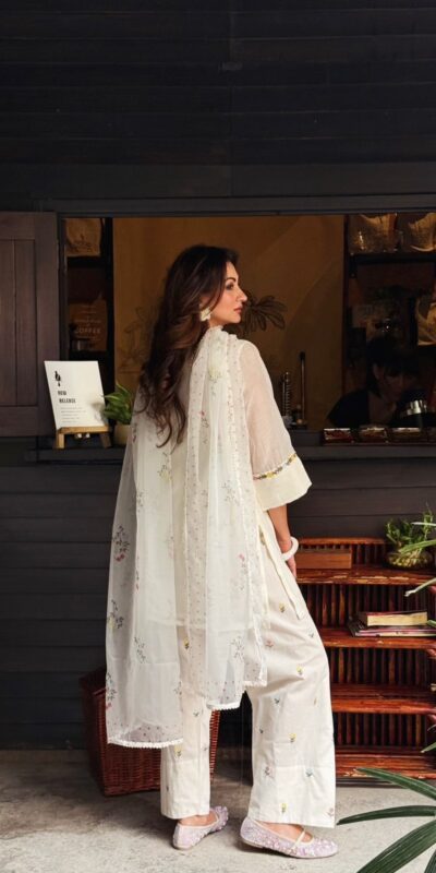 AD 246 White Mul Chanderi Salwar Suit with Embroidery Work & Sequins Work. Festive Deal ₹2899. Delivery 4-6 Working Days. Shop nowp | Casual Suits, Jump Suits, Creative suits, Designer Suits, Palazzo Suits, Party Wear Suits, Patiala Suits, Salwar suit, Straight Suits