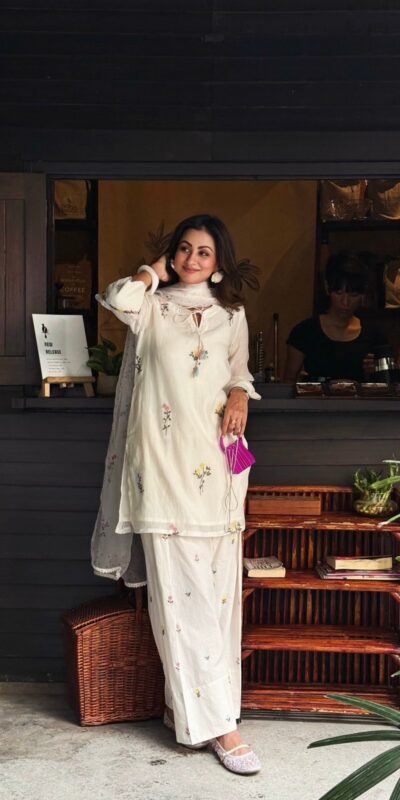AD 246 White Mul Chanderi Salwar Suit with Embroidery Work & Sequins Work. Festive Deal ₹2899. Delivery 4-6 Working Days. Shop nowp | Casual Suits, Jump Suits, Creative suits, Designer Suits, Palazzo Suits, Party Wear Suits, Patiala Suits, Salwar suit, Straight Suits